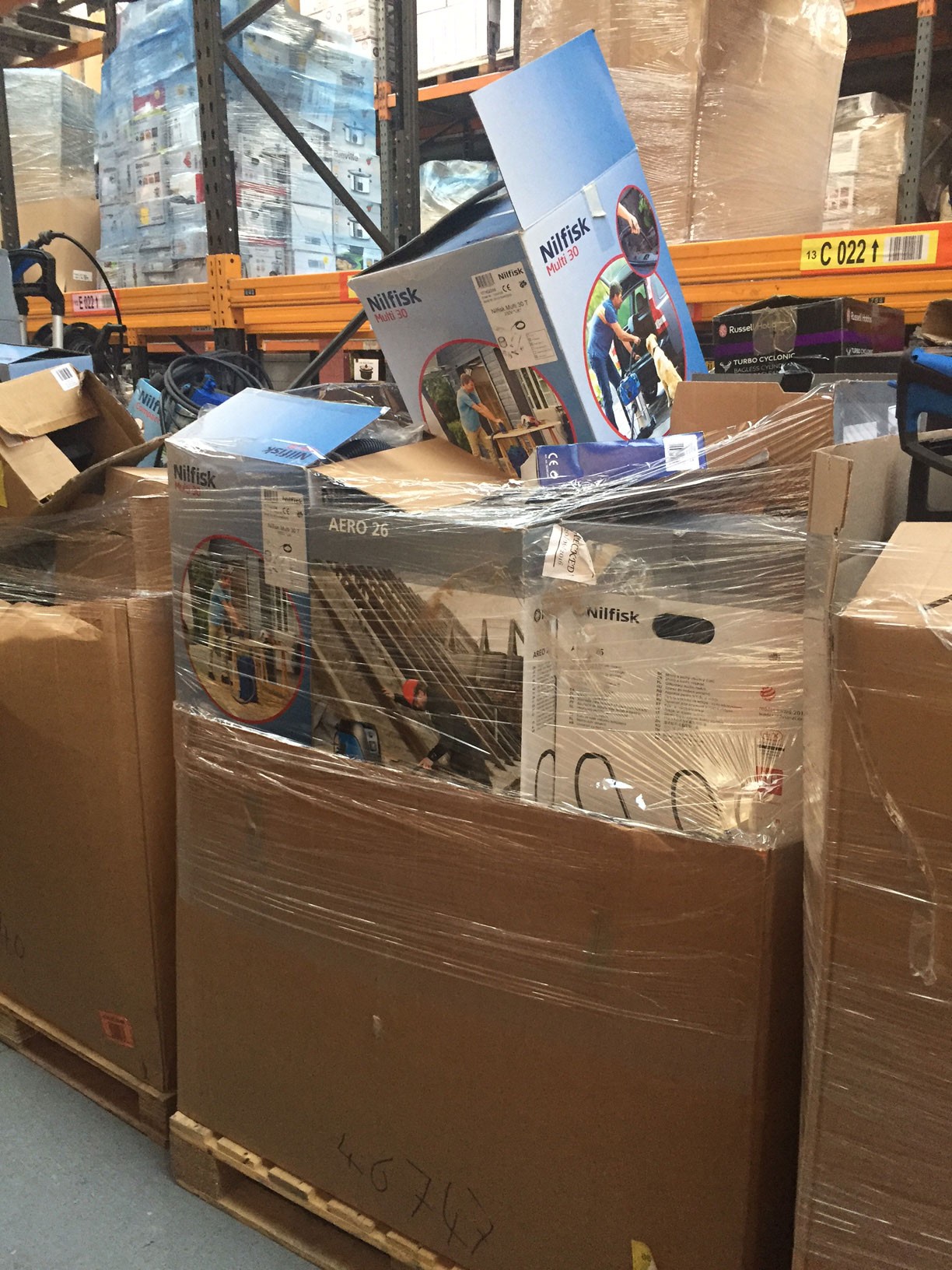 Branded Housewares Nilfisk Vacuum Cleaner Raw Returns Stock Pallets