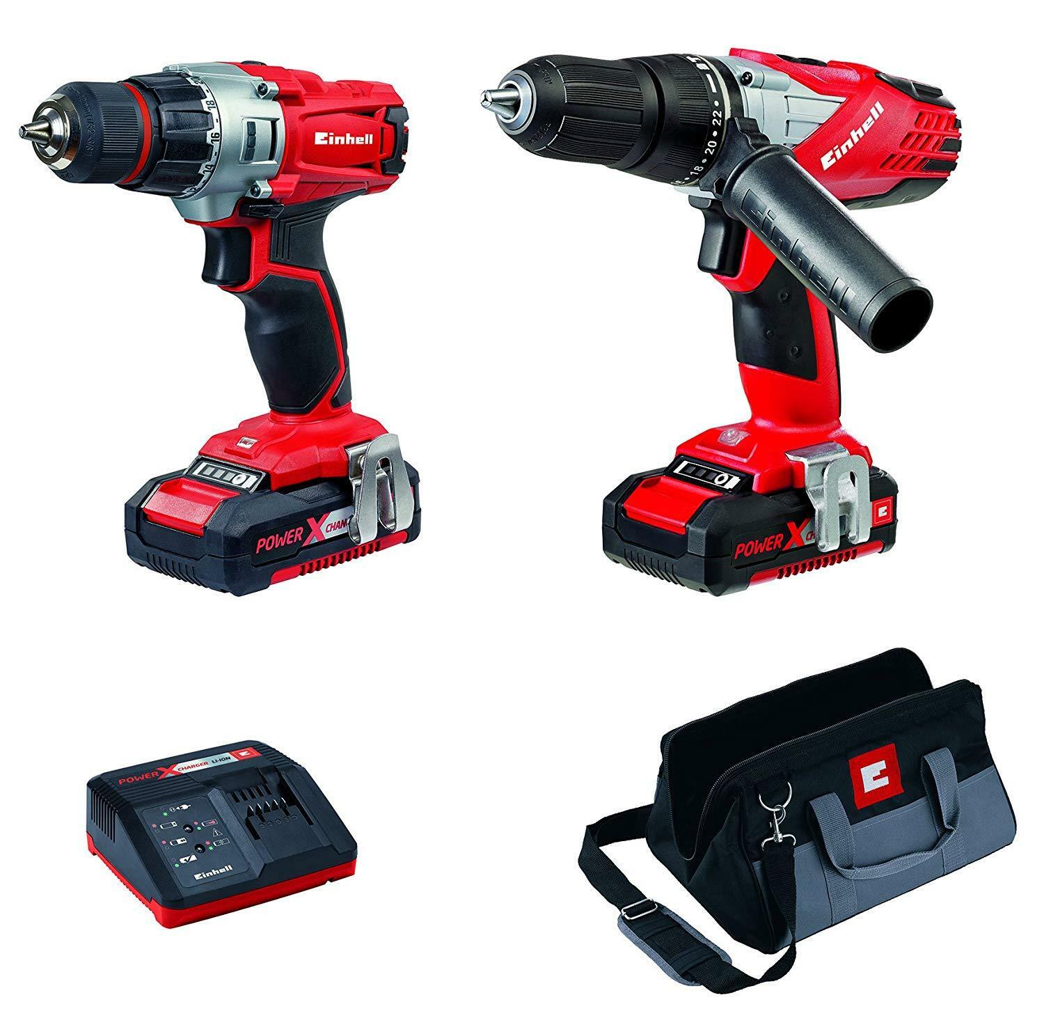 Einhell 4257200 Cordless Combi & Drill Driver Twin Pack