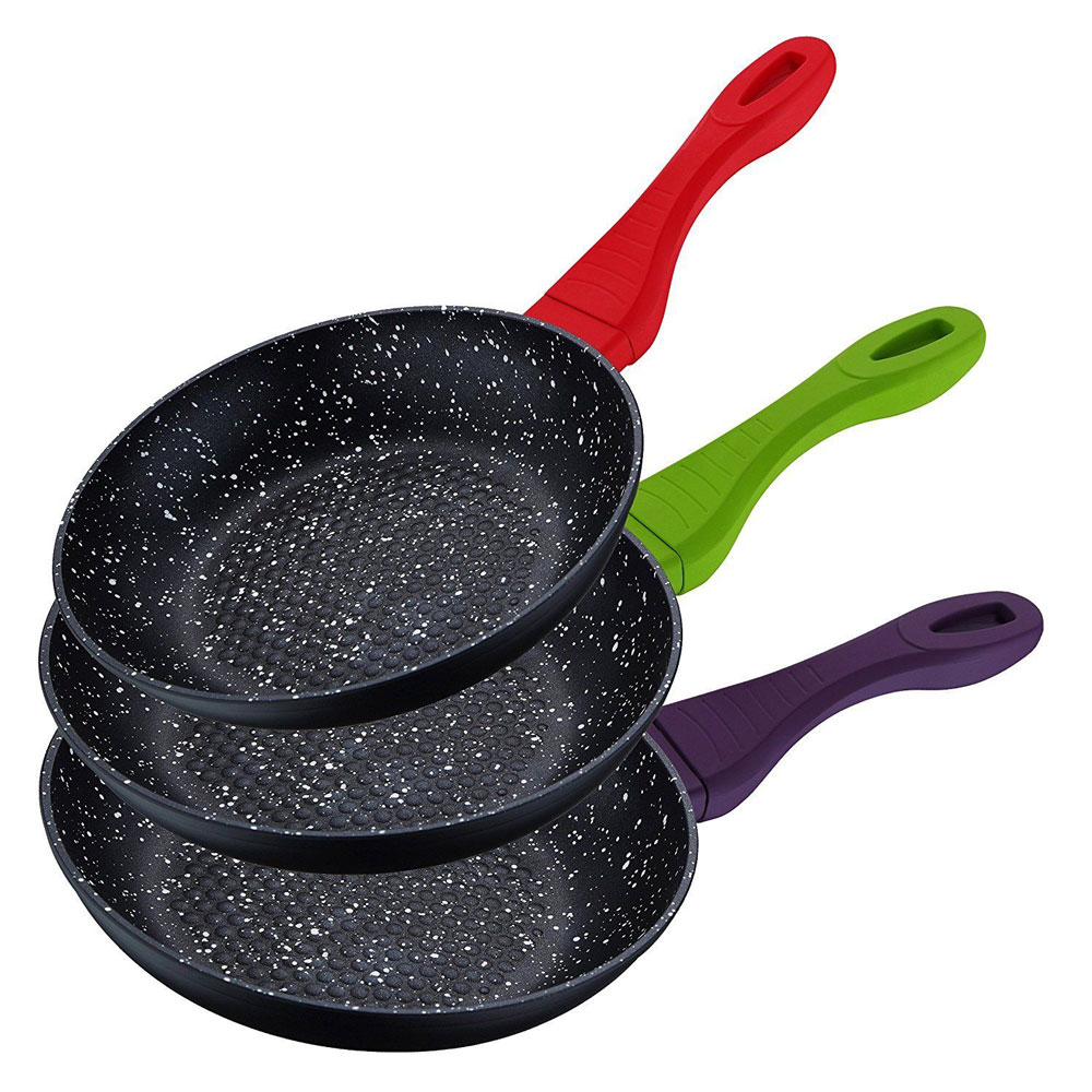 Renberg RB-2525 Colour Cook 3 Pc Forged Aluminium Frying Pan Set – Wholesale Stock