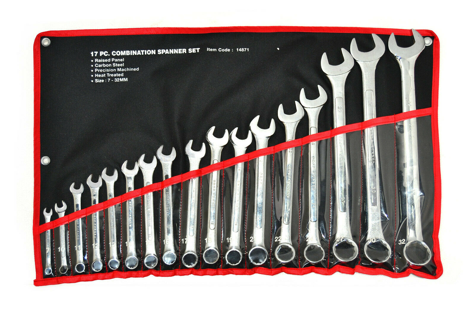 Tools XP 17 Piece Metric Combination Ring Spanner Tool Roll 7-32mm