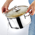 OMS Cookware Large Pan Sets with Glass Lids