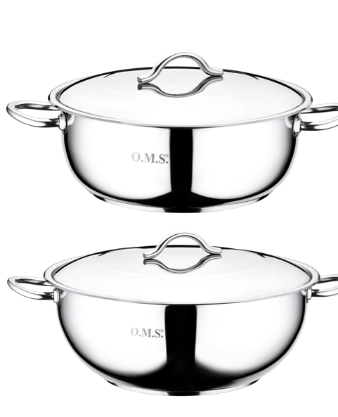 O.M.S. Pot With Glass Lid 18/10 Stainless Steel Induction- New Wholesale Stock