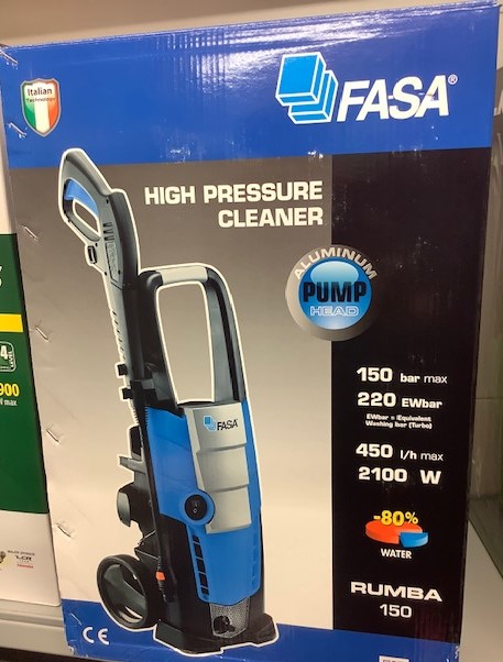 Fasa Rumba 150 Bar Cold Water Pressure Washer Jet Wash- NEW Wholesale Pallets