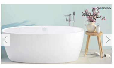 NEW Floor Bath Tub- Acquaviva Meridian Freestanding Bathtub- Wholesale Stock